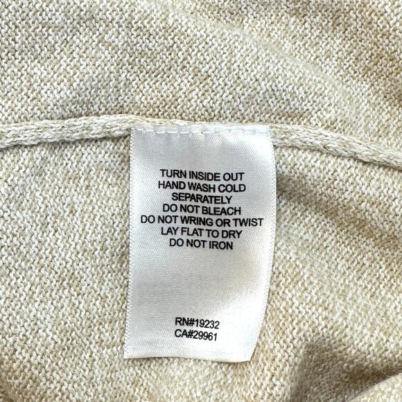 Alfred Dunner Embroidered Beaded Beige Fall Floral Cable Knit Womens XL Sweater - Picture 3 of 8